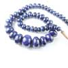Natural Blue Sapphire Smooth Roundel Necklace Length 21.5 Inches and Size 10mm to 25.5mm approx.